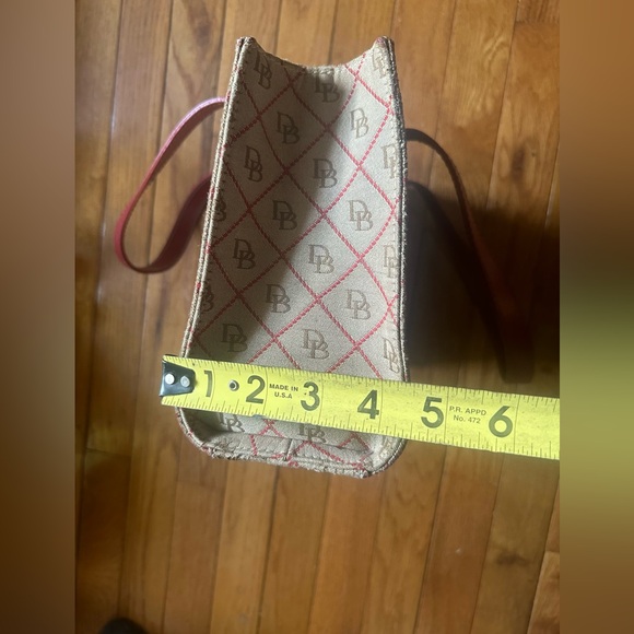 Dooney & Bourke Shoulder Bag Purse Monogram Canvas  W/Leather Trim Handbag - Picture 6 of 11